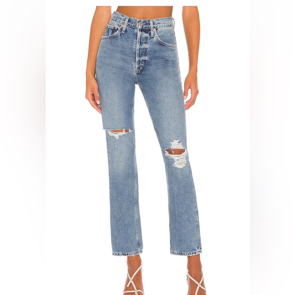 NWT Citizens of Humanity Sabine High Rise Straight Jeans in Gretta Wash